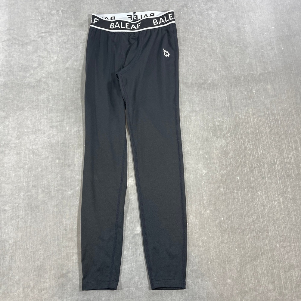 Baleaf Kids Large Black Athletic Leggings Baselayer Gym‎ Workout Activewear